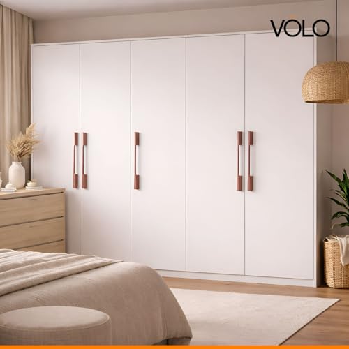 Image of VOLO Wardrobe and Cabinet Pull Handle - Versatile Handles for Wardrobes, Drawers, Sliding Closets, and Doors in Kitchens, Offices, and Bedrooms (SAC-35) (Rose Gold, 288MM (12 Inch)) Pack of 1 Piece