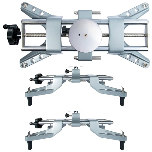AutoSolo 3D DSP Abrazadera de Alineación de Ruedas y Adaptador Magnético para Calibres de Camber Caster - Compatible con Rines de 11 a 25" (2 Unidades)