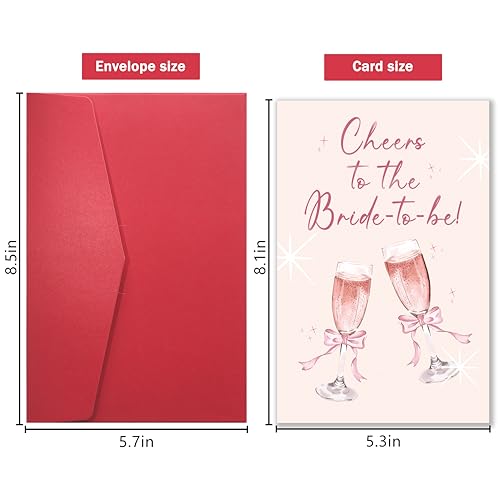 Image of Sweet Bridal Shower Card for Bride to Be, Funny Wedding Congratulations Card, Bachelorette Gifts, Cute Greeting Card for Friends Women Her