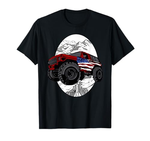 Overlanding Off Roading American Flag T-Shirt