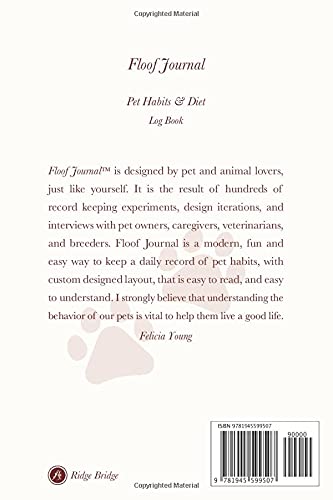 Floof Journal: Pet Habits & Diet Log Book (Original)