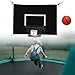 DYNWAVE Trampolines Basketball Hoop Attachment Basketball Goal Basketball Frame Toy Sun Protection Adjustable Ropes for Game Practice Backyard Kids, Black 69cmx48cm