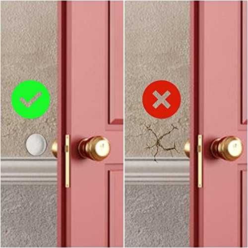 12 PCs Door Knob Wall Shield, Clear Round Soft Silicone Rubber Wall Protector Self Adhesive Door Handle Bumpers Pads, Door Buffer Stopper for Cabinets, Wall and Door Handles
