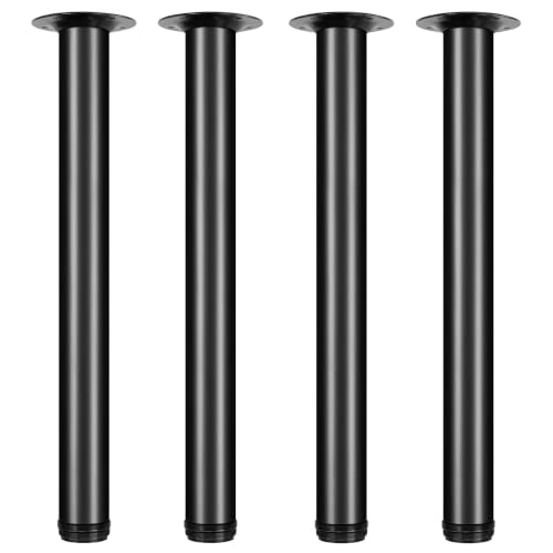 20in adjustable metal furniture legs, set of 4, black
