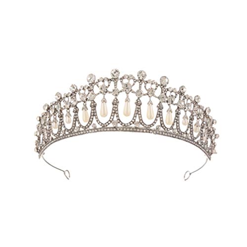 Stirnbänder Mit Perlen Barocke Vintage Krone Luxus-tiara-krone Prinzessin Kopfschmuck Prinzessin Tiara Stirnband Perlenkopfschmuck Elegante Kopfbedeckung Braut Schmücken