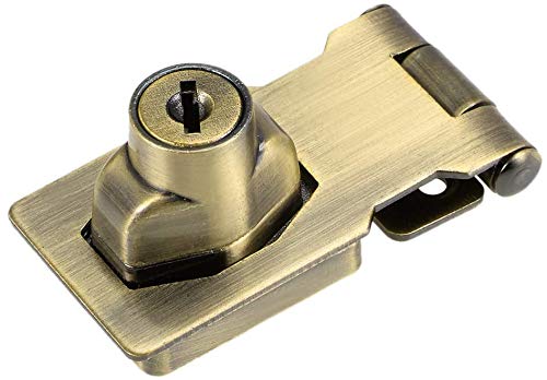 Ganci di Chiusura, Lucchetti con Chiave da 3 Pollici Manopola in Lega di Zinco Gancio di Chiusura con Chiave for Porte Armadi Tono Argento 2 Pezzi
