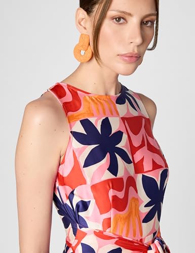 Image of Donna Morgan Women's Floral Midi Wrap Dress for Women - Versatile Summer, Beach, and Vacation Dress