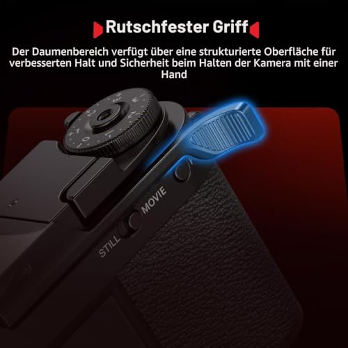 SMALLRIG Daumengriff für FUJIFILM X Half, Anti-Rutsch-Design, Schwarz – Ansicht 3
