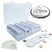 100 Pcs 46mm Silver Dollar Coin Holder Capsules and 15 Sizes(Match All 12-46mm) Protect Gasket for Collection Supplies,Plastic Coin Case with Storage Organizer Box for Collectors and 6 Pcs Coin Flip
