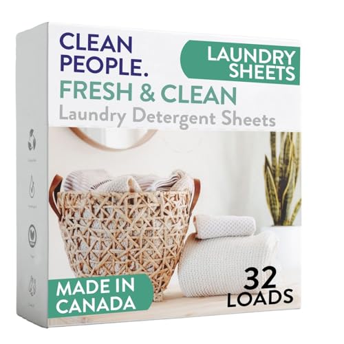 The Clean People Laundry Detergent Sheets - Laundry Soap - Ultra Concentrated, Recyclable Packaging,...
