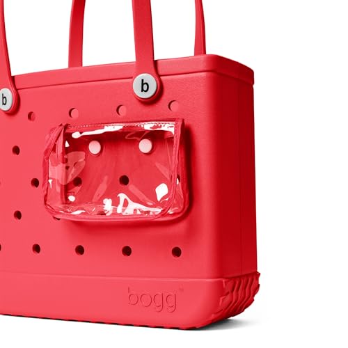 Image of BOGG BAG - Medium Tote Bag - Off to the Races, Red - 15in L x 5in W x 12.5in H - Lightweight, Washable, Durable - All Purpose EVA - for Beach, Pool, Boat, Work, Sports.