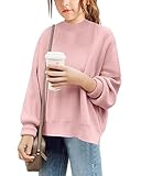 Batermoon Girls' Pullover Sweaters Long Sleeve Drop Shoulder Side Split Knit Tunic Tops 5-14 Years P
