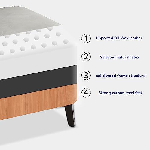 Tabouret rembourré éponge épaisse et assise douce couleur matcha - 5