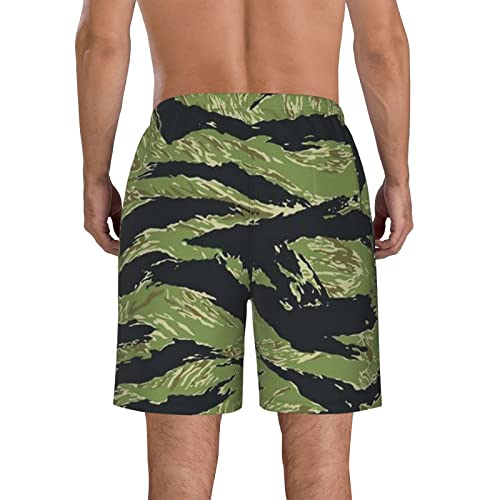 Mens Swim Trunks Quick Dry Swim Shorts Mesh Lining Swimwear Bathing Suits with Pockets (Vietnam Tiger Stripe Camo)3