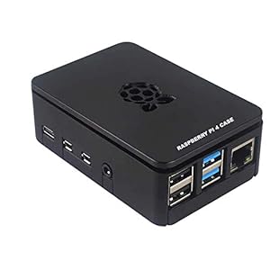 PiBOX India for Raspberry Pi 4 Case 1Gb, 2GB, 4GB, 8GB Black, Raspberry Pi 4 Case with air vents, with logo top…