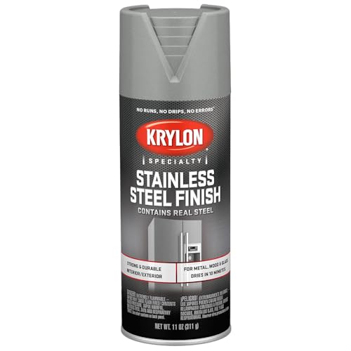 Krylon K02400777 General Purpose Metallic Spray Paint, Stainless Steel, 11