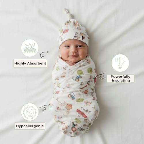 Image of Swaddles for Newborns Baby Blanket Set Ultra-Soft 95% Bamboo Viscose Baby Swaddle for 0-3 Months | Newborn Essentials Must Haves Bamboo Viscose Swaddle Blankets