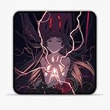 Houkai Gakuen Herrscher of Thunder - Alfombrilla de ratón (25 x 25 cm, 9,84 in) Superficie de tela SU Bordes cosidos Base antideslizante plegable