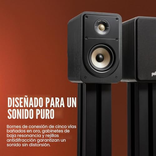 Altavoces para estantería Polk Audio ES15 sonido cine en casa negro 7