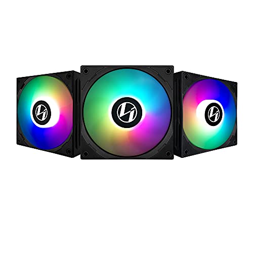 Lian-Li ST120 RGB PWM Lüfter, paquete de 3er con controlador - 120 mm, schwarz, negro