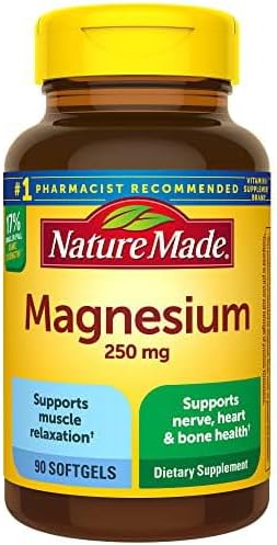 Convergence Magnesium 250 mg, Dietary Supplement for Muscle, Heart, Bone and Nerve Support, 90 Softgels, 90 Day Supply