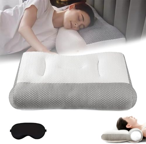 Almohada ortopédica de tracción cervical para apnea del sueño, almohada ergonómica con cojín para el cuello y soporte de espalda