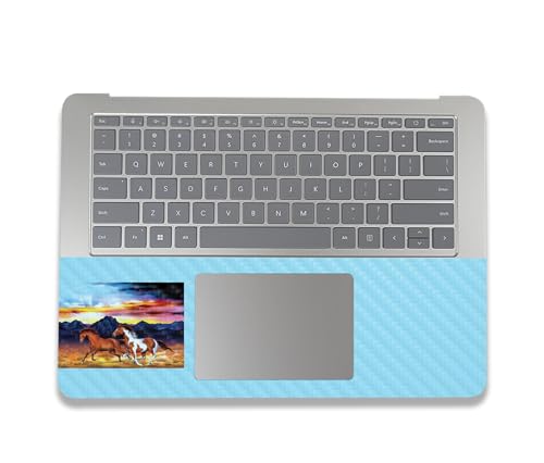 Image of MightySkins Carbon Fiber Skin Compatible with Microsoft Surface Laptop Studio 2 (2023) Full Wrap Kit - Wild Horses | Protective, Durable Textured Carbon Fiber Finish | Easy to Apply | Made in The USA