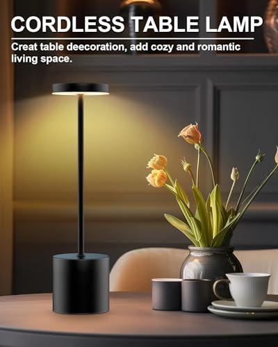 Swinerton 9062S Cordless Table Lamp Set Of 2, Rechargeable 5000Mah Battery Powered Outdoor Table Lamps thumb #4