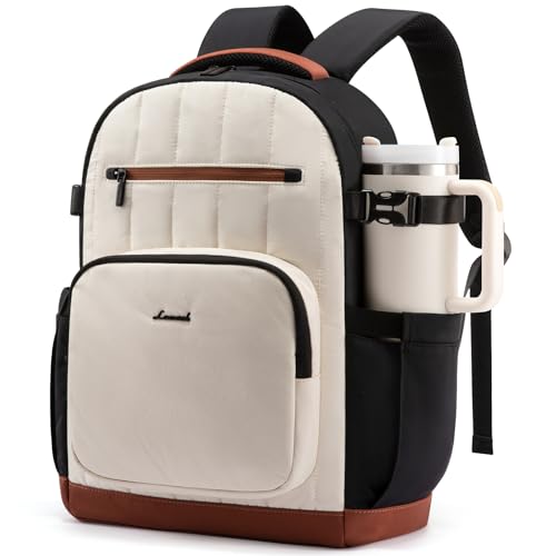 LOVEVOOK Schulrucksack Teenager, 15,6 Zoll Leichter Laptop Rucksack Damen Puffer Mädchen Schultasche, Wasserdichter Backpack Women School Bag Tagesrucksäcke Arbeitstasche Lehrertasche für Schule Uni
