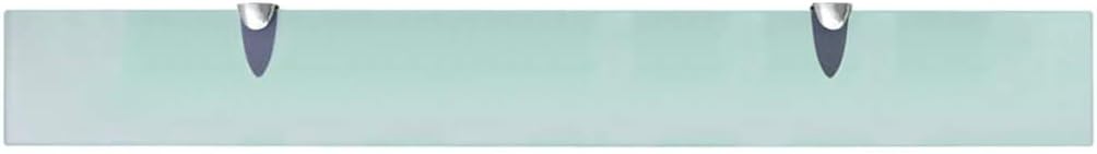 Floating Shelf Set, 2 Clear Tempered Safety Glass Wall Shelves, 31.5 x 3.9 Inch, Modern Room Decor for Bathroom, Bedroom, Living Room