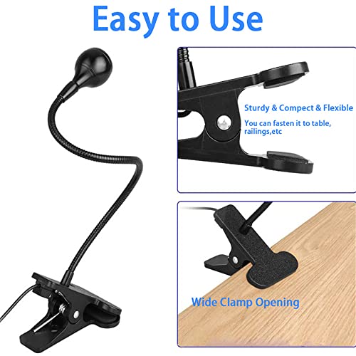 3W Uv Led Desk Light,Flexible Gooseneck And Clamp Mini Desk Light With Switch,Portable Glue Curing Lamp Light For Mobile Repair Black #TOP2