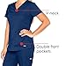 Grey's Anatomy Women's Two Pocket V-Neck Scrub Top with Shirring Back, Indigo, X-Large