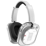 Clangpeony Case for Nothing Headphone 1,2IN1 Clear TPU Ear Cups Cover & PC Headband Cover, Shell Covers Replacement Shockproof/Washable/Dust-Proof/Scratch-Resistant for Men Women (Clear)