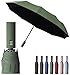 Sapor Design Parapluie pliant protection anti UV (50) et effet Lotus (2 en 1) | résistant aux vent, compact, ouverture-fermeture automatique | ombrelle solide grand xxl 2 personnes soleil (Vert)