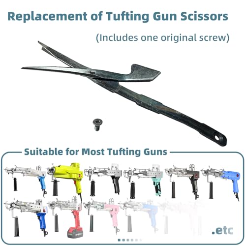 Image of Transparia Tufting Gun Scissors Replacement, Cut Pile Needle Kit Including The Corresponding Screws for Tufting Gun Cut Pile Scissors, Replaceable Head of Carpet Tufting Gun, Tufting Gun Accessories