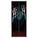 CHICIRIS Adesivi per porte di Halloween rimovibili, orribile fantasma suora Adesivo per porta realistica per la decorazione di Halloween, decorazioni per feste(77 * 200cm)