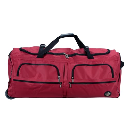Image of Rockland Rolling Duffel Bag, Black, 22 inch