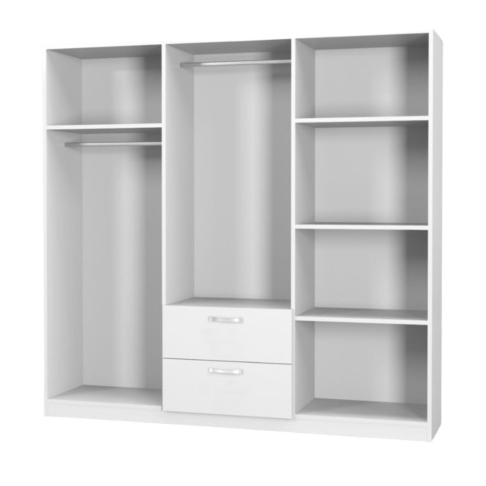 Indomita Armadio 6 ante 2 cassetti rovere 200x45x180H