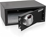 Honeywell Safes & Door Locks - Hotel Room Style Safe Box with Digital Lock - Fits 17" Laptop - LED Display Panel - Low Profile Steel Security Personal Safe for Money - 1.14 Cubic Feet - Black - 5105DS