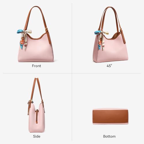 Image of BOSTANTEN Shoulder Bag for Women, 3-Compartment Leather Purses and Handbags