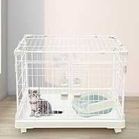 牧小苫 msmrケージ ペットゲージ グレー 2段 猫ゲージ 組み立て式 牧小苫＼msmrペットケージ 犬ケージ 猫ケージ 3サイズ 室内