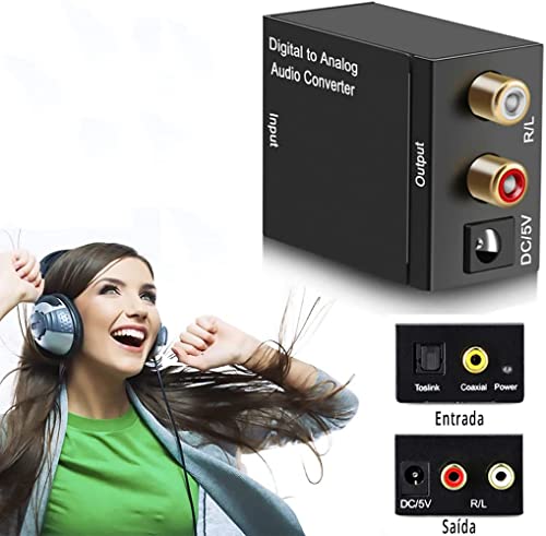 Adaptador Conversor de Áudio Digital (Óptico) para Analógico LE-5552