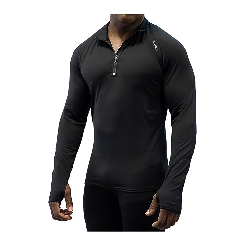 Hot Chillys Men's Micro-Elite Chamois UPF 30 4-Way Stretch Moisture-Wicking Midweight Thermal Long Sleeve Crewneck Base Layer2