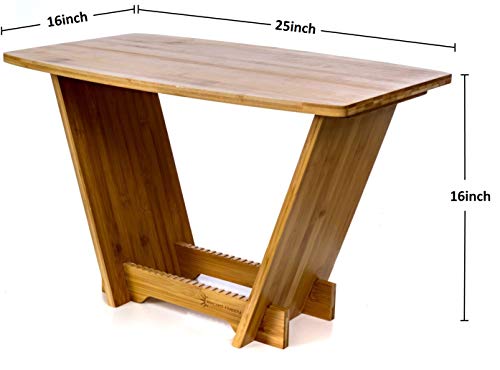 Vinyl Records Holder Turntable Stand - Record Player Display and Lp Album Storage Rack Organizer. Space Saving Solution for your Collection. Contemporary Table Station will blend nicely with any Decor