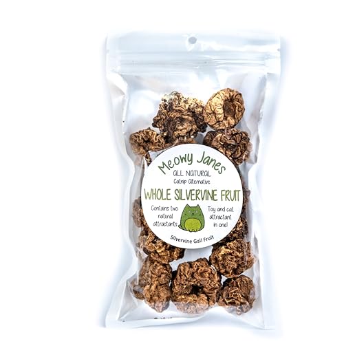 Meowy Janes Whole Silvervine Fruit- Dried Silvervine Gall Fruit- Actinidia Polygama - Cat Toy - Cat Treat