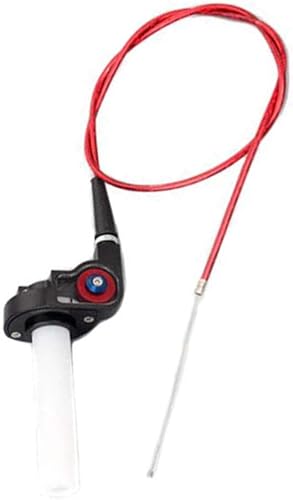 SEIYOGDS Poignée D'accélérateur Avec Câble, Tirage Rapide 50cc Poignées de Guidon de 7/8 Pouces Kit de Câble pour Quad ATV Quad Pit Dirt Bike (Rouge) Cover