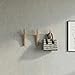 4-Pack Wood Wall Hooks – Mid-Century Modern Wooden Hooks for Wall – Towel and Coat Hook Set – Minimalist Wall-Mounted Wood Hooks for Bathroom, Entryway, or Bedroom (Beech)