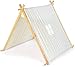 Trademark Innovations 3.3' Canvas A-Frame Teepee With Carry Case - Customizable Canvas Fabric (White)