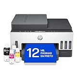 Impressora Multifuncional HP Smart Tank 754 Tanque de Tinta Colorida Wi-Fi Scanner Duplex, Bluetooth. Funções: Imprimir, Copiar, Digitalizar. Cor: Branco (2H0A6A#AK4)