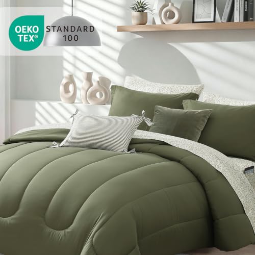 Image of Monbix Full Size Comforter Sets - 7 Pieces Bed in a Bag Full Bedding Set